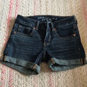 Denim stretch shorts